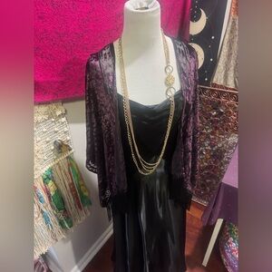 Elegant Black and Purple Earthbound Shawl